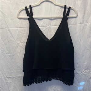 Vanilla Star Black Double Strap Camisole